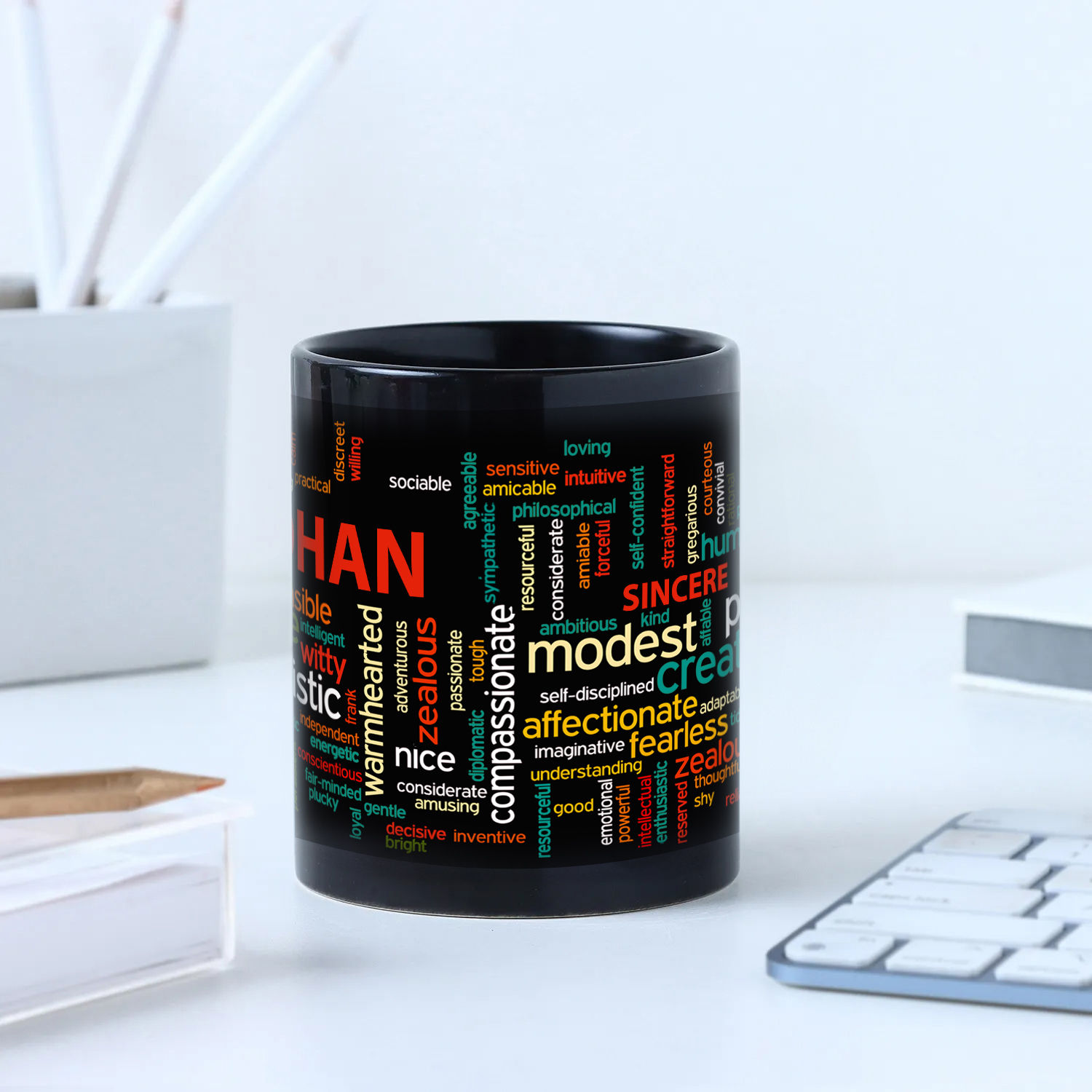 Personalized Name Word-Art Coffee Mug thumbnail 3