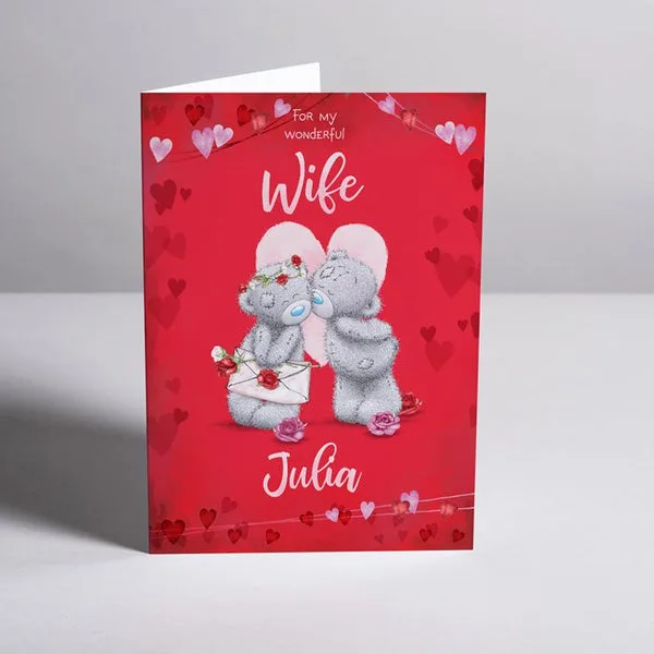 Personalised Me to You Card - Kiss Red thumbnail 1