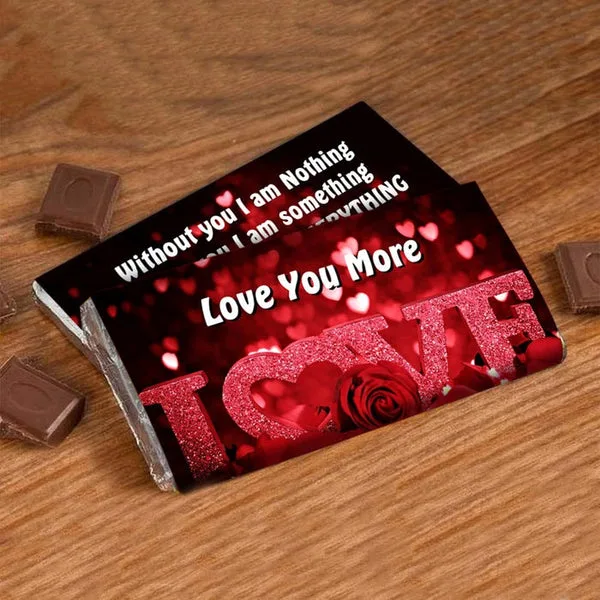 Personalised Chocolate Bar - I Love You More thumbnail 1