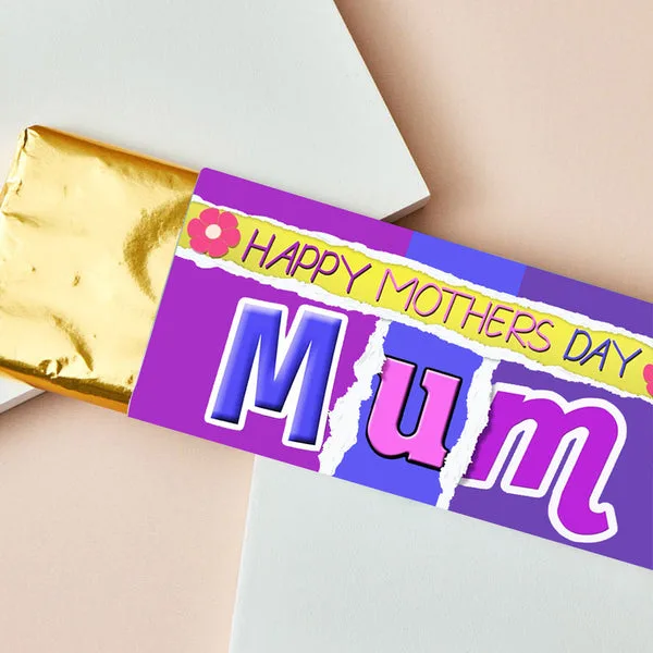 Personalized Happy Mother’s Day Mum Chocolate Bar with Custom Message thumbnail 2