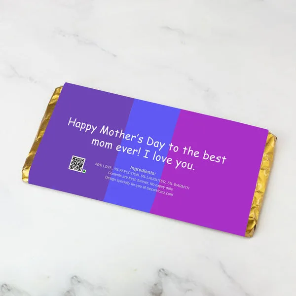 Personalized Happy Mother’s Day Mum Chocolate Bar with Custom Message thumbnail 3