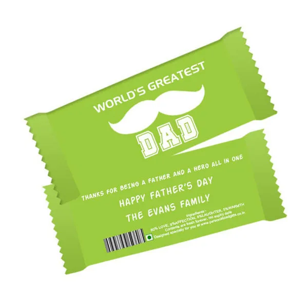 Personalized Chocolate Bar – World Greatest Dad thumbnail 1