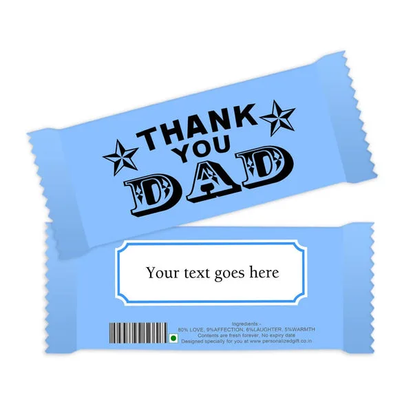 Personalized Dad Chocolate Bar – Thank You Dad thumbnail 1