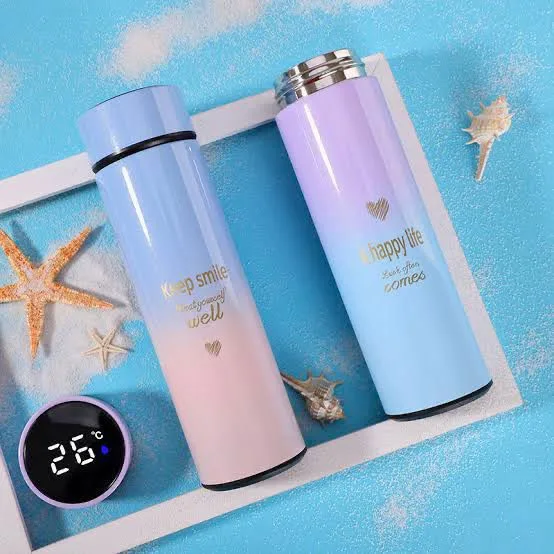 Gradient Temperature Bottle 500–600ml | 5–6 Hours Hot & Cold | Custom Name & Character Print | Stainless Steel Vacuum Flask thumbnail 2
