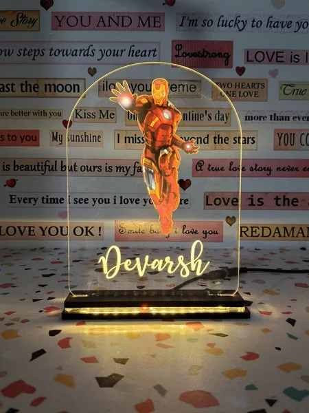 Trending LED Table Top Lamp  Kids Theme Acrylic Night Light UV Printed  With Adaptor thumbnail 3