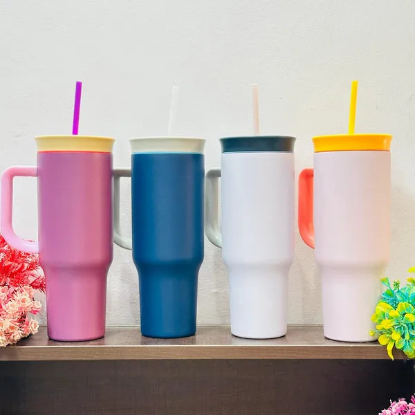 1200ml Insulated Owala Style Tumbler – 2 Way Drinking | Trending Colors | Custom Name Print Available thumbnail 2