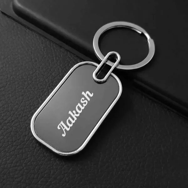 Personalized Metal Name Keychain thumbnail 1