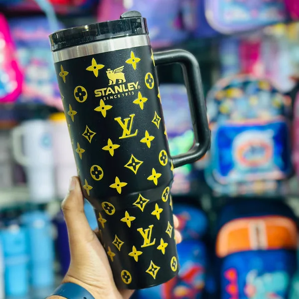 LV Stanley Edition Insulated Stainless Steel Tumbler with Handle & Straw | 1200 ML Hot & Cold Vacuum Cup thumbnail 3
