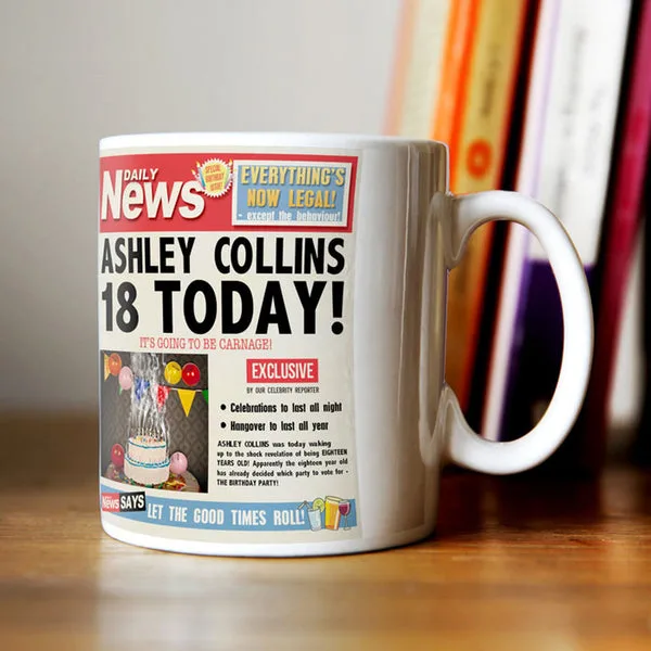Personalised Mug - 18th Birthday News thumbnail 3