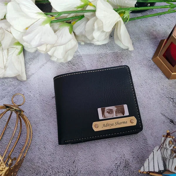 Personalized Wallet with Engraved Eye Steel Strip thumbnail 3