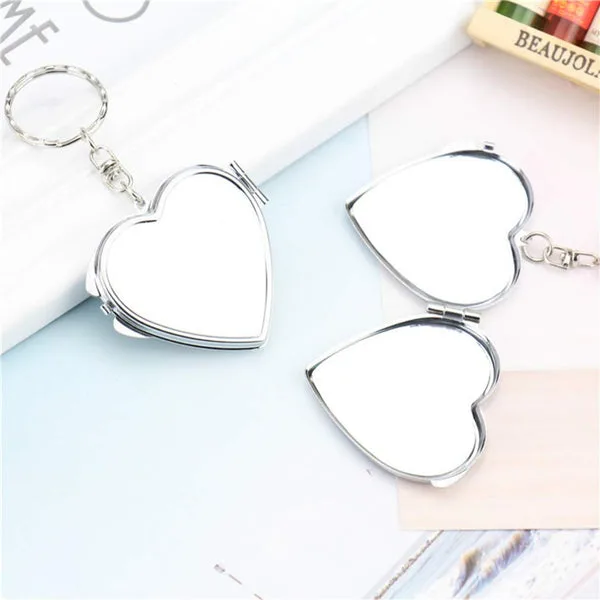 Foldable Metal Pocket Mirror Keychain thumbnail 2