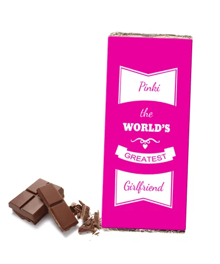 Personalized Chocolate Bar- World Greatest Girlfriend thumbnail 2