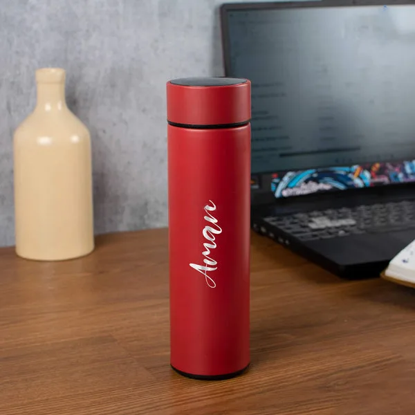 Personalized Stainless Steel Temperature Water Bottle thumbnail 2