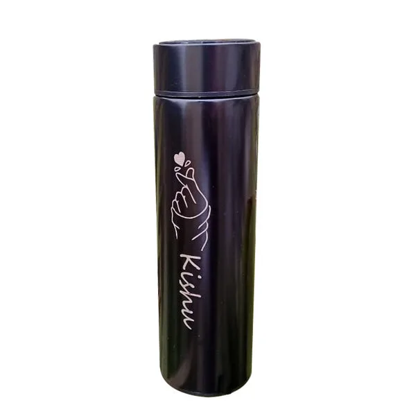 Personalised Temperature Water Bottle With Name - Love thumbnail 2