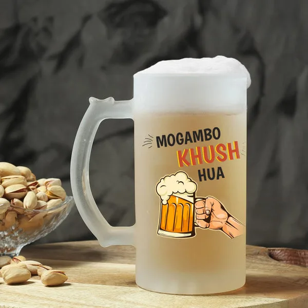 Personalised Frosted Beer Mug - Mogambo khus Hua thumbnail 6