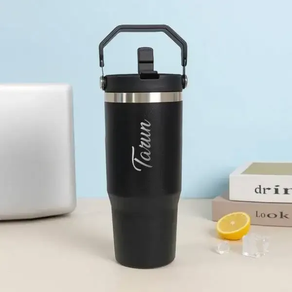 Personalized 900ml Hydro Tumbler – Custom Name Stainless Steel Flask for Hot & Cold Drinks thumbnail 1