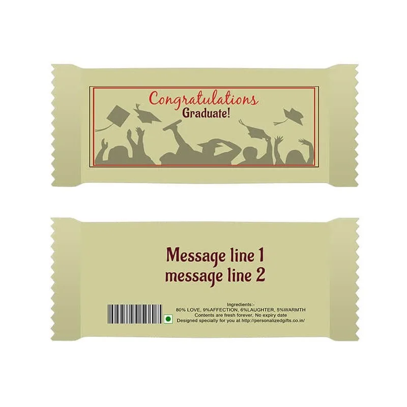 Graduation Personalized Chocolate Bar Congratulations thumbnail 1