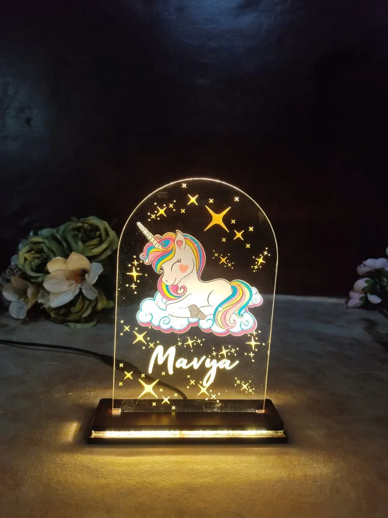 Trending LED Table Top Lamp  Kids Theme Acrylic Night Light UV Printed  With Adaptor thumbnail 1