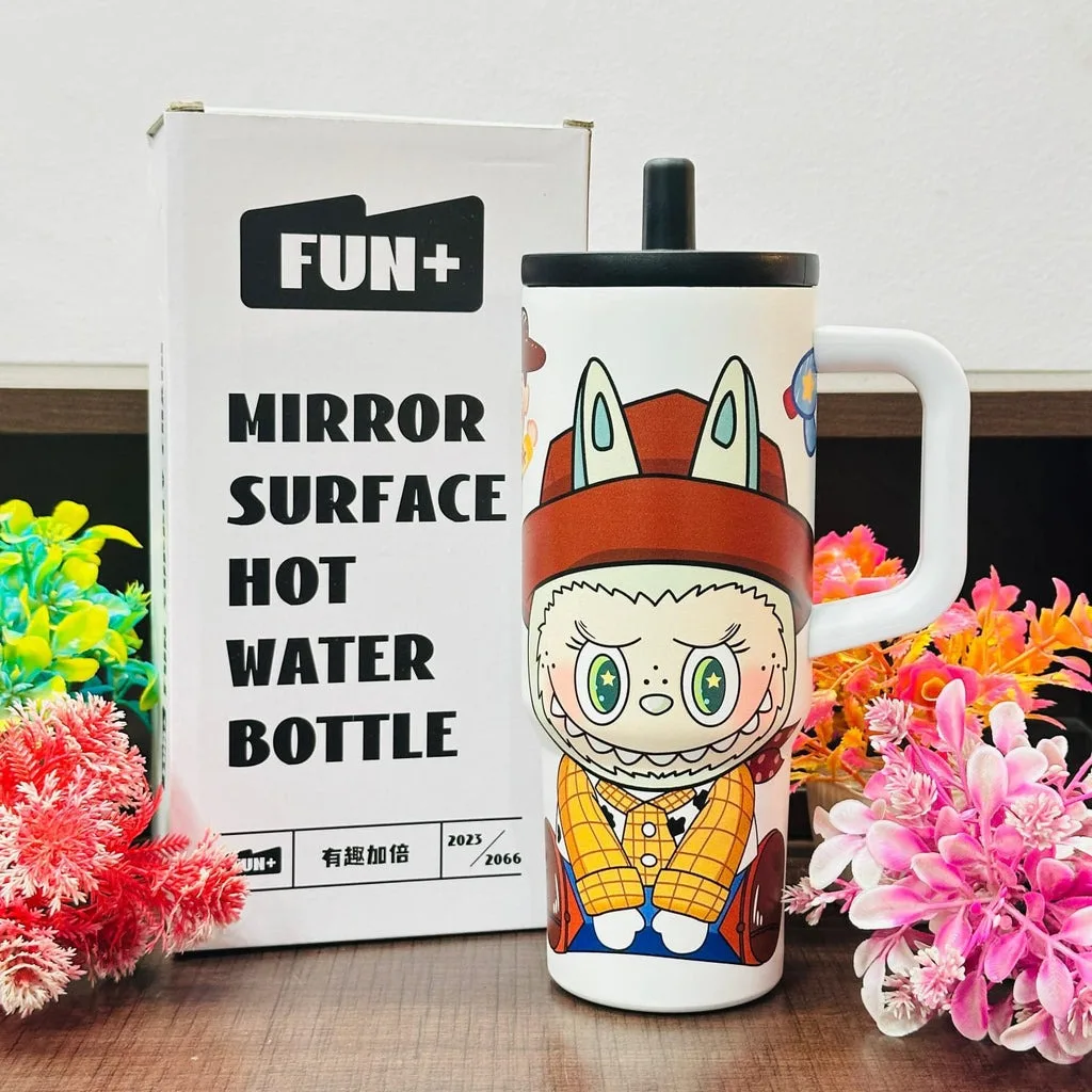 710ml Labubu Theme Stainless Steel Insulated Tumbler with Straw – Leak Proof | 3D Print | 4 Colors thumbnail 1