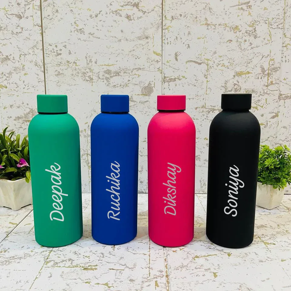 Personalized Name Stainless Steel Water Bottle - 500 Ml thumbnail 1