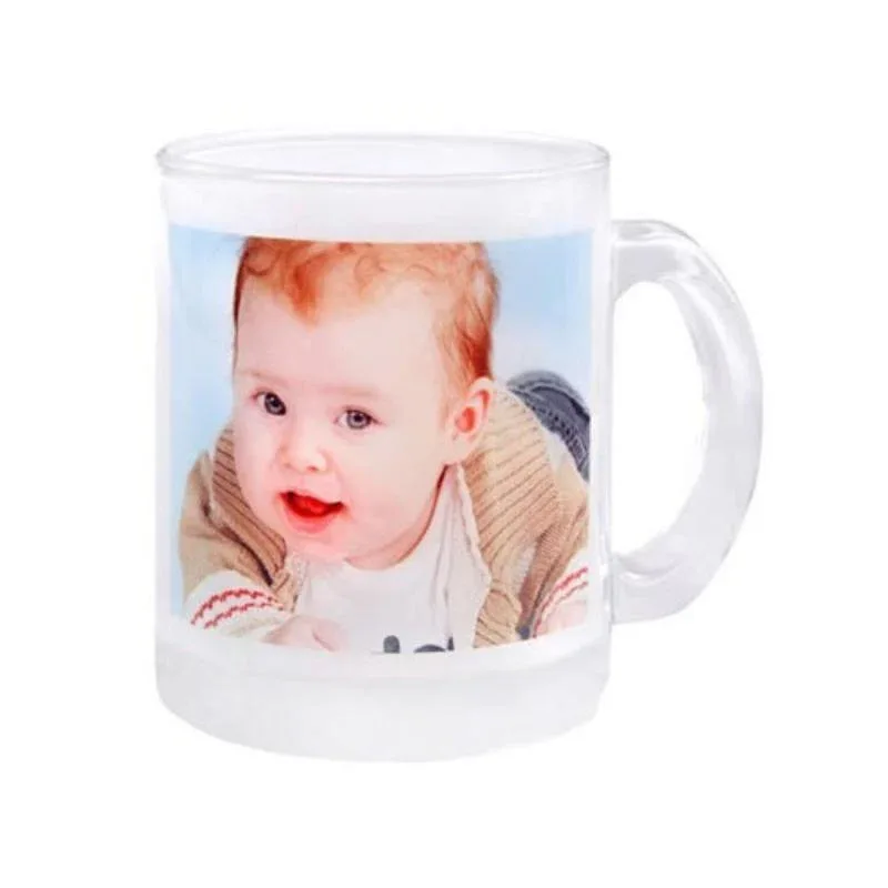 Photo Upload Personalized Clear Glass Mug thumbnail 1