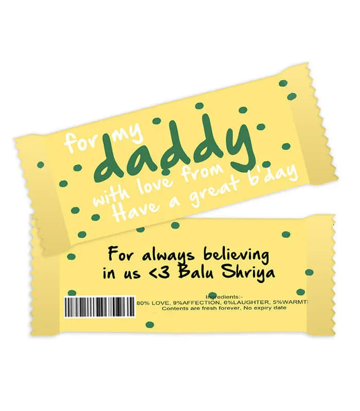 Personalized Chocolate Bar – For My Daddy thumbnail 1