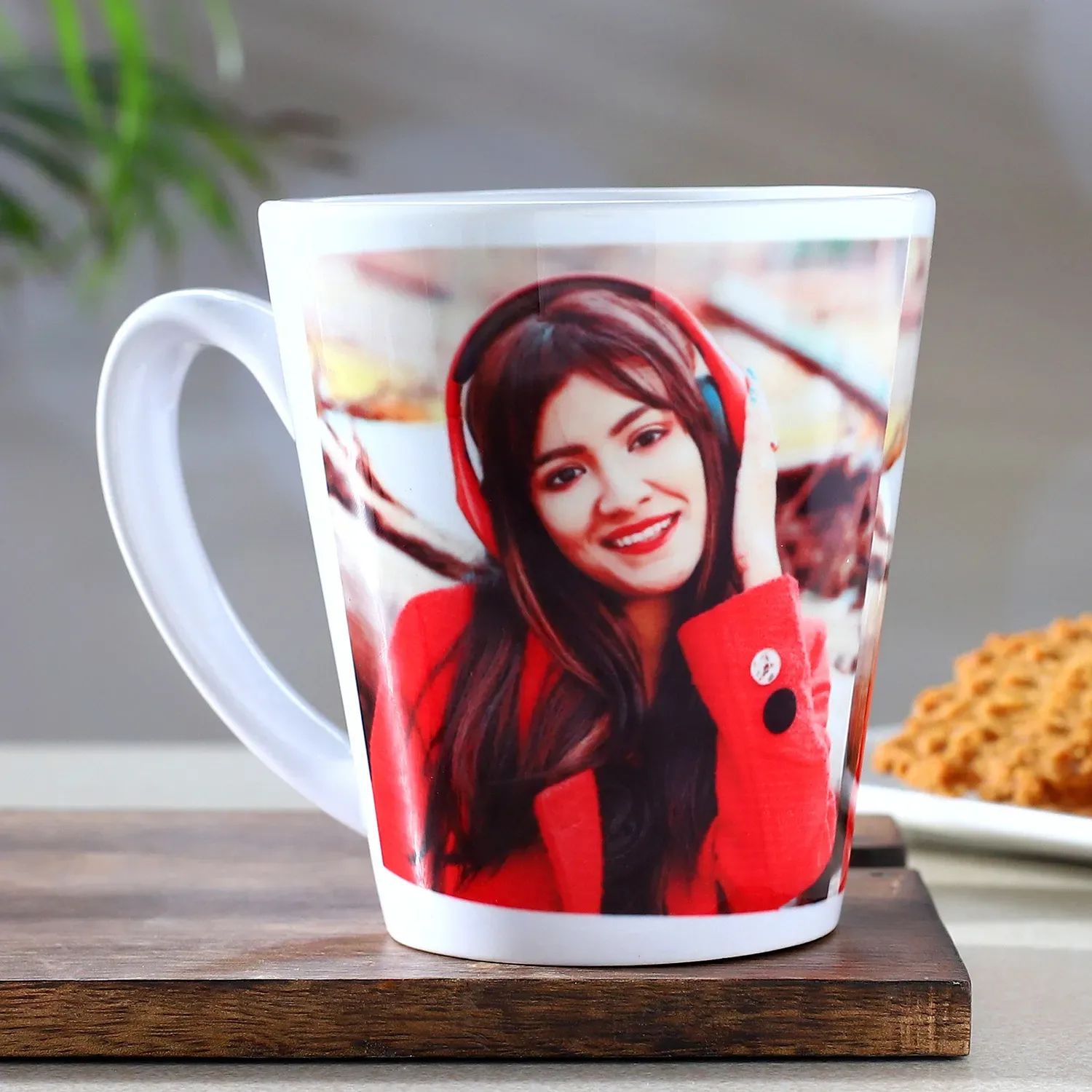 Personalised Conical Mug – Ceramic with Custom Photo